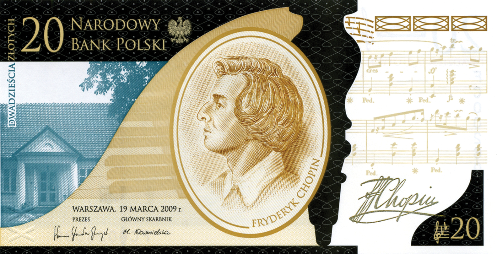 Poland 20 Złoty Chopin Commemorative Banknote (2010): Music, Memory, and National Identity